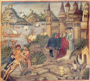 Faksimile fra School of Salerno, fra Canon of Medicine av Avicenna (Ibn Sina) (980-1037)