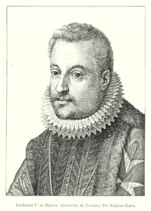 Ferdinand Ier de Medici, Grand-Duc de Toscane, Par Scipio Gaeta (gravering) av Italian School