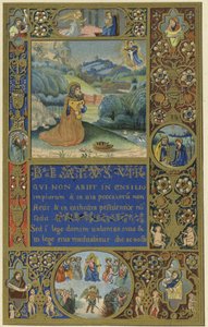Første side i en psalter av Sinibaldo fra Perugia av Italian School