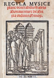Frontispice fra Regula musica av Bonaventura da Brescia (ca. 1452-c. 1517) av Italian School