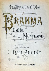 Frontispice av Brahma-ballett av Monplaisir og dell