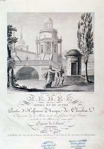 Frontispice av musikalsk partitur av Medea (scene 3), opera av Luigi Cherubini av Italian School