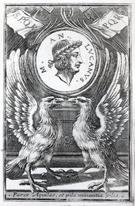 Frontispice til Lucans Pharsalia av Marcus Annaeus Lucanus, utgave utgitt i 1663 av Italian School
