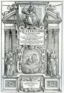 Frontispice til Fire bøker om arkitektur av Andrea Palladio, 1570 av Italian School