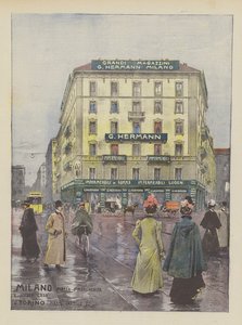 G Hermann (farge litho) av Italian School
