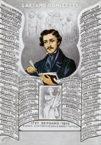 Gaetano Donizetti , italiensk komponist (1797-1848) av Italian School