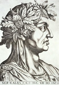 Galba Caesar (3 f.Kr.-69 e.Kr.), 1596 av Italian School