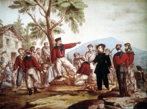 Garibaldi (1807-1882) såret i Aspromonte. av Italian School