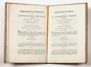 Generelle regler for Instituto Elisa i Lucca, gitt i Lucca, 14. juli 1811 (trykk) av Italian School