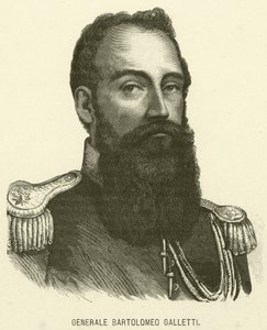 General Bartolomeo Galletti (gravering) av Italian School