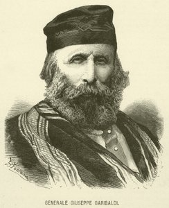 General Giuseppe Garibaldi (gravering) av Italian School