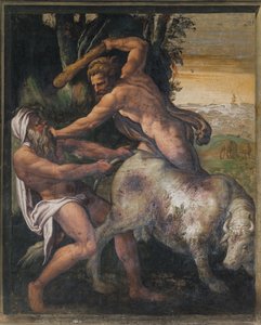Hercules dreper den kretiske oksen, Yellow Room av Italian School