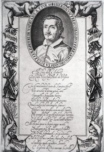Hieronymus Frescobaldi, gravert av Christian Sas av Italian School