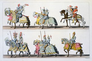 Det hellige romerske rike: Deltakere i en turnering på slottet i Luxembourg på Maximilian I