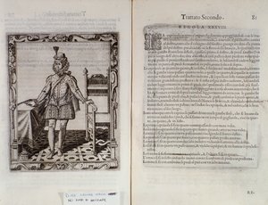 Hvordan danse capriola Dobbeltside av Le Gratie dAmore (Le Grazie dAmore) av den italienske danseren Cesare Negri kalt Il Trombone (1536-1604), traktat om dans av Italian School