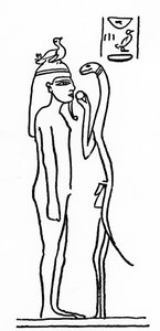 Illustrasjon hentet fra Dictionary of Egyptian Mythology av Rodolfo Vittorio Lanzoni, 1881 (tegning) av Italian School