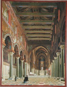 Interiøret i Duomo di Monreale, Sicilia av Italian School