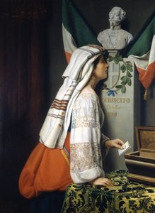 Italiensk folkeavstemning i oktober 1870 av Luigi Riva av Italian School