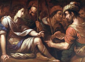 Joseph solgt av sine brødre, ca. 1650 (olje på lerret) av Italian School
