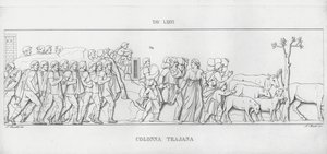 La Colonna Trajana, Trajans søyle (gravering) av Italian School