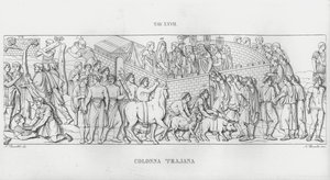 La Colonna Trajana, Trajans søyle (gravering) av Italian School