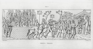Trajans søyle (gravering) av Italian School