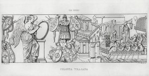Trajans søyle (gravering) av Italian School