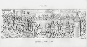 Trajans søyle (gravering) av Italian School