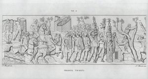 La Colonna Trajana, Trajans søyle (gravering) av Italian School