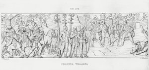 La Colonna Trajana, Trajans søyle (gravering) av Italian School