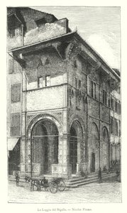Loggia del Bigallo, Nicolas Pisano (gravering) av Italian School