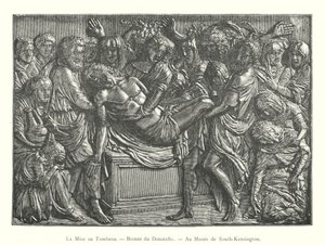 Entombment, bronse av Donatello, ved Museum of South-Kensington (gravering) av Italian School