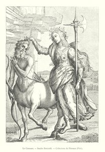 Le Centaure, Sandro Botticelli, Collections de Florence, Pitti (gravering) av Italian School