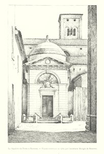 Graven til Dante i Ravenna, fasade bygget i 1780, av arkitekten Morigia av Ravenna (gravering) av Italian School