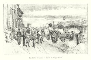 The Sands of the Arno, tegning av Filippo Liardo (gravering) av Italian School