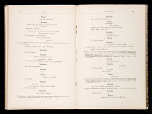 Libretto av Tosca av Giacomo Puccini, Ricordi Edition, Italia av Italian School