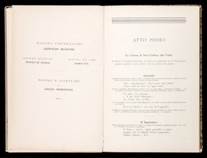 Libretto av Tosca av Giacomo Puccini, Ricordi Edition, Italia av Italian School