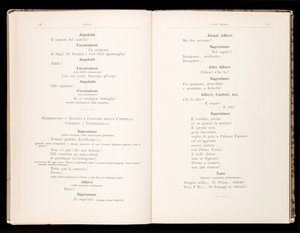 Libretto av Tosca av Giacomo Puccini, Edition Ricordi, Italia av Italian School