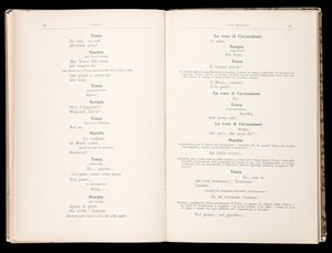 Libretto av Tosca av Giacomo Puccini, Edition Ricordi, Italia av Italian School