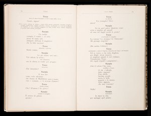 Libretto av Tosca av Giacomo Puccini, Edition Ricordi, Italia av Italian School