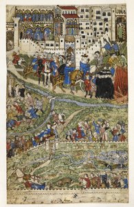 MS Add.27695 fol.6v Ødeleggelsen av tempelherrene og døden til kong Filip IV (1268-1314) av Frankrike, illustrasjon fra 