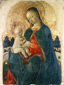Madonna and Child in a Garden, Venetian Painter (panel)   1404332   no       norwegian Successfully Translated  Original: Yamato Province: Tatsuta Mountain and Tatsuta River (Yamato, Tatsutayama, Tatsutagawa), from the series "Famous Places in the Sixty-od av Italian School