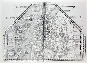 Kart over Skandinavia, fra et atlas av Olaus Magnus av Italian School