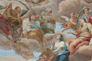 Milano, San Francesco da Paola-kirken, Fresco Hall Palazzo av Italian School