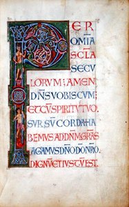 Ms.49. f.4r Historikert initial 