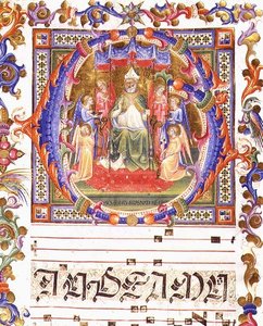 Ms 557 f.35v Historikert initial 