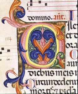 Ms 559 f.206v Historikert initial 
