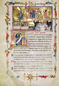 Fru B.R. 19, ca. 62b, fra Laudi Spirituali av Company of St Giles av Italian School