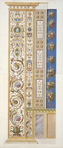 Panel fra Raphael Loggia i Vatikanet, fra Delle Loggie di Rafaele nel Vaticano, gravert av Giovanni Ottaviani (ca. 1735-1808), publisert ca. 1772-77 (håndfarget gravering) av Italian School