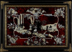 Panelmarquetry laget av Royal Manufacture i Napoli, Italia av Italian School